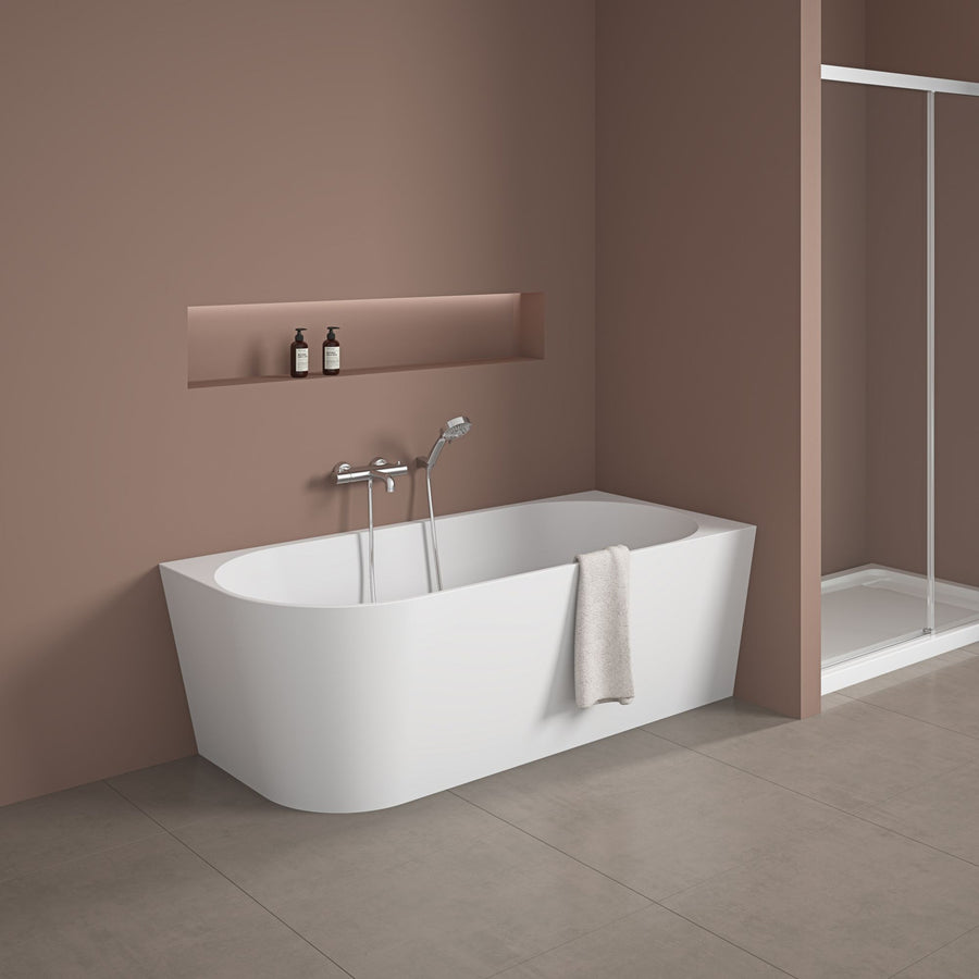 Sleek Corner Freestanding Bath