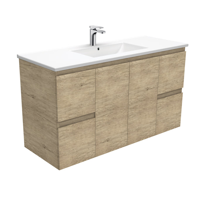 Fienza Edge Wall-Hung Vanity 1200mm / Scandi Oak / Dolce