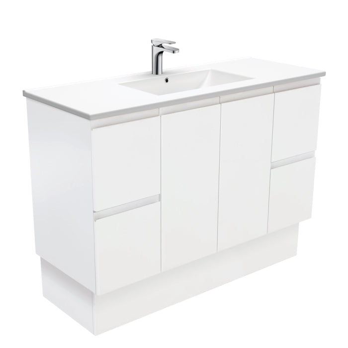 Fienza Fingerpull Vanity On Kickboard 1200mm / Satin White / Dolce