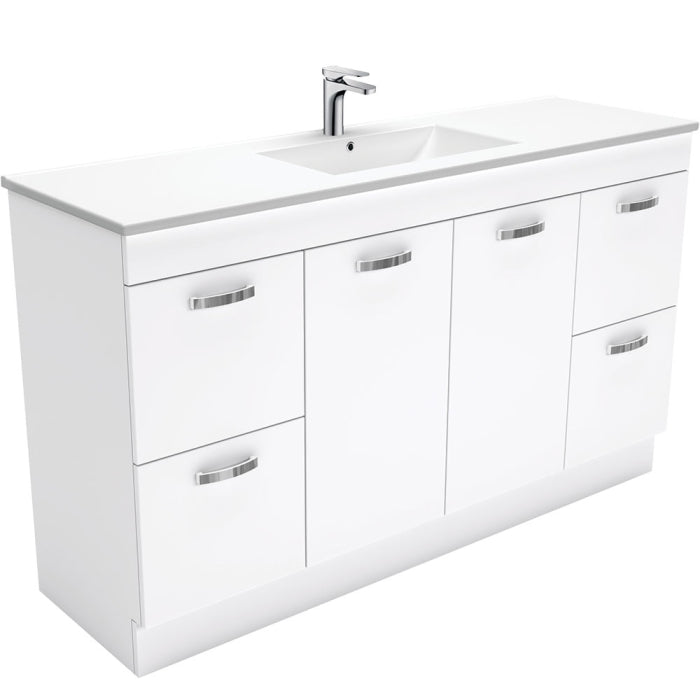 Fienza Unicab Floor Vanity 1500mm / Dolce Single Bowl / Kickboard