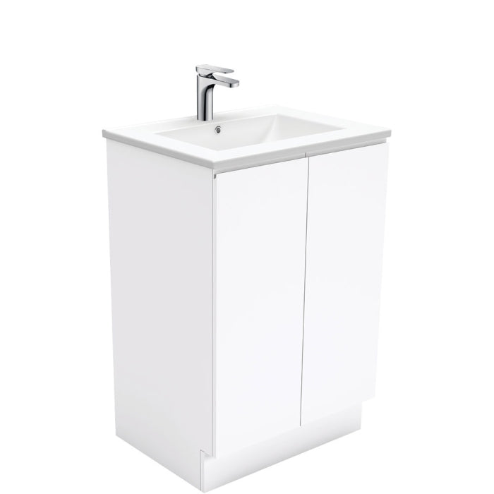 Fienza Fingerpull Vanity On Kickboard 600mm / Gloss White / Dolce