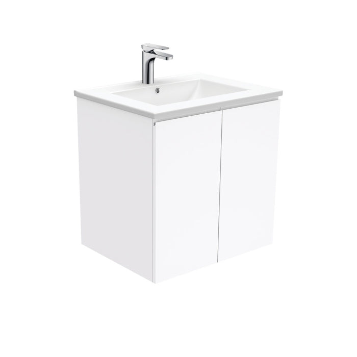 Fienza Fingerpull Wall-Hung Vanity 600mm / Gloss White / Dolce