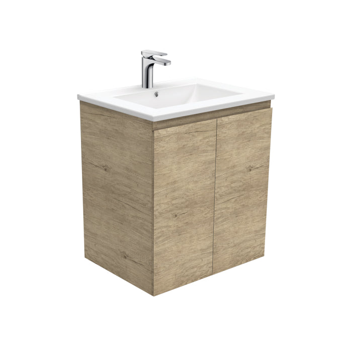 Fienza Edge Wall-Hung Vanity 600mm / Scandi Oak / Dolce