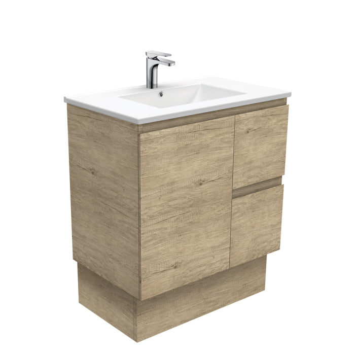 Fienza Edge Vanity On Kickboard 750mm / Scandi Oak / Dolce