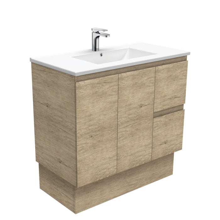 Fienza Edge Vanity On Kickboard 900mm / Scandi Oak / Dolce