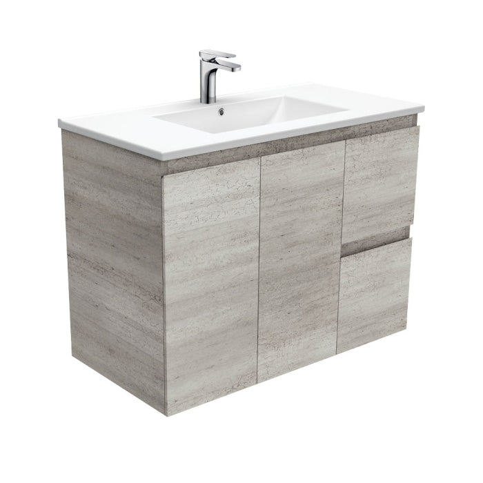 Fienza Edge Wall-Hung Vanity 900mm / Industrial / Dolce