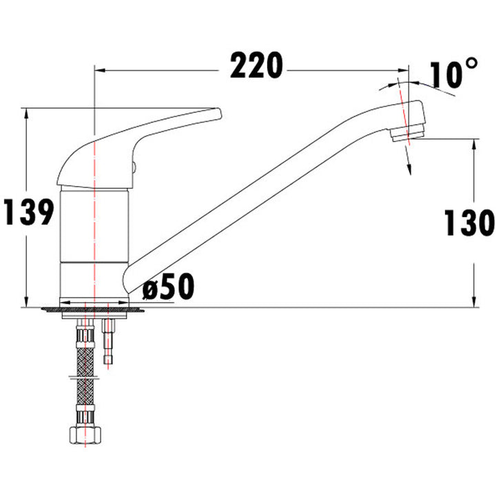 Demos Sink Mixer dimensions