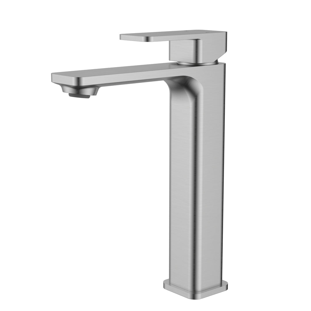 Elegant High-Rise Basin Mixer Brushed Nickel