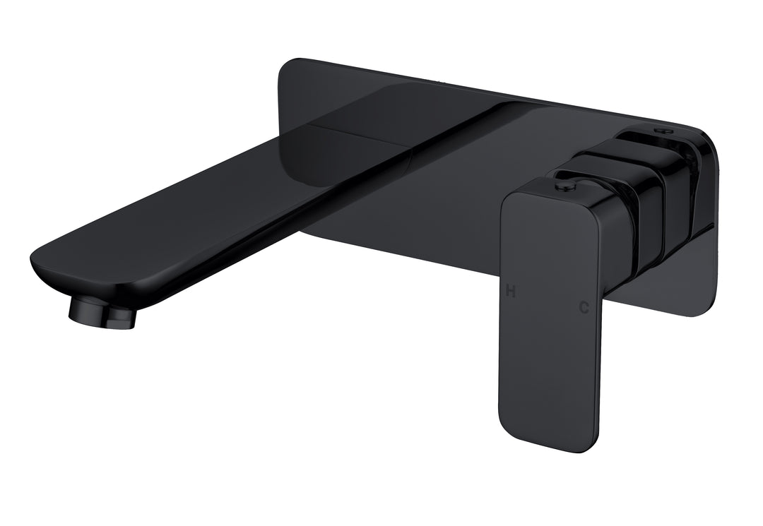 Elegant Wall Basin Mixer Matt Black