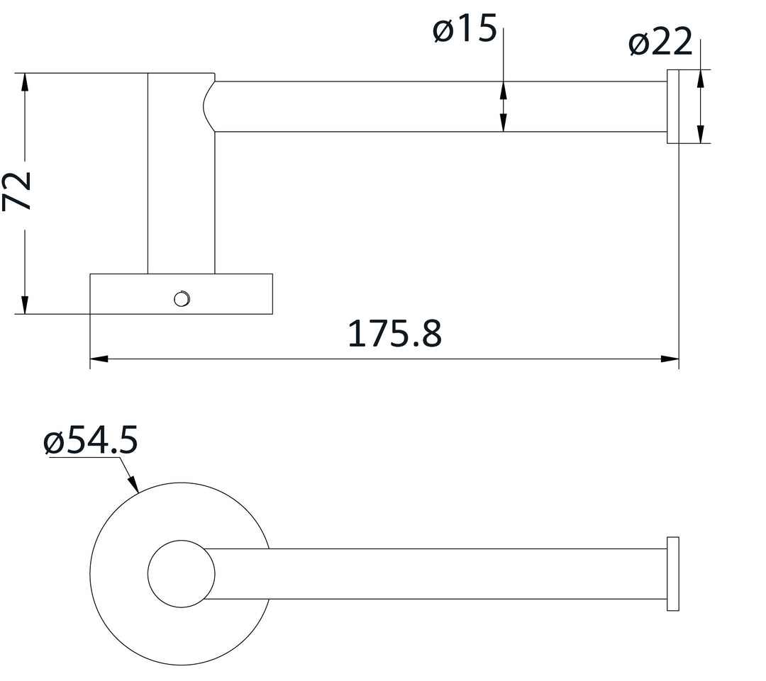 Impressions Ideal Bar Toilet Roll Holder dimensions