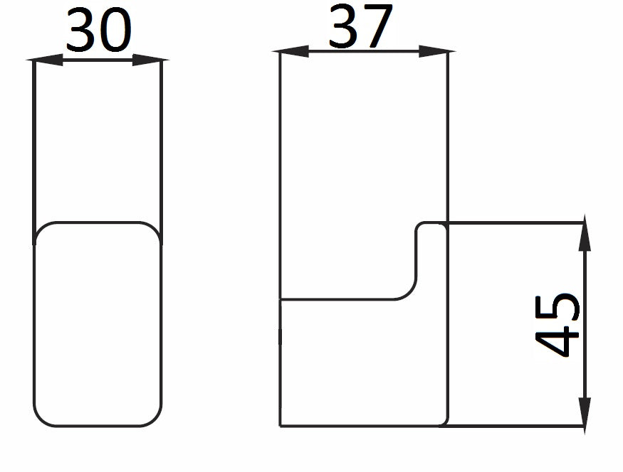 Impressions Flush Robe Hook dimensions