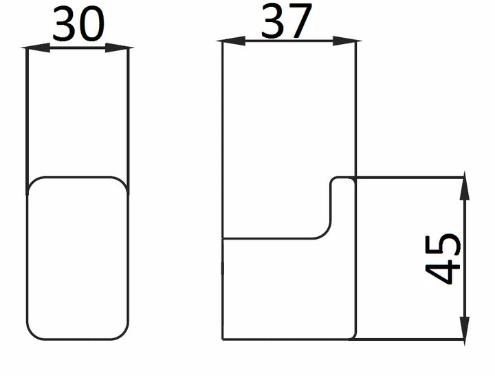 Impressions Flush Robe Hook dimensions