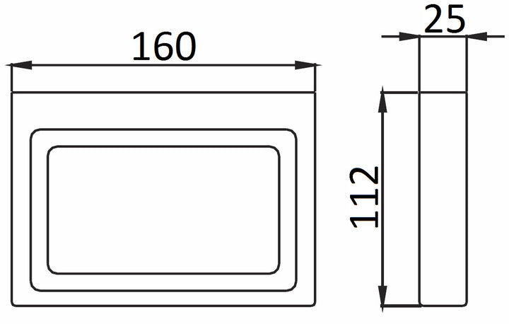 Impressions Flush Soap Holder dimensions