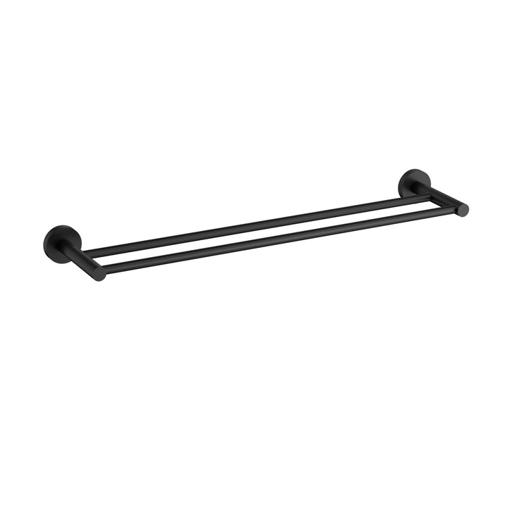 Aria Double Towel Rail 600mm Matt Black