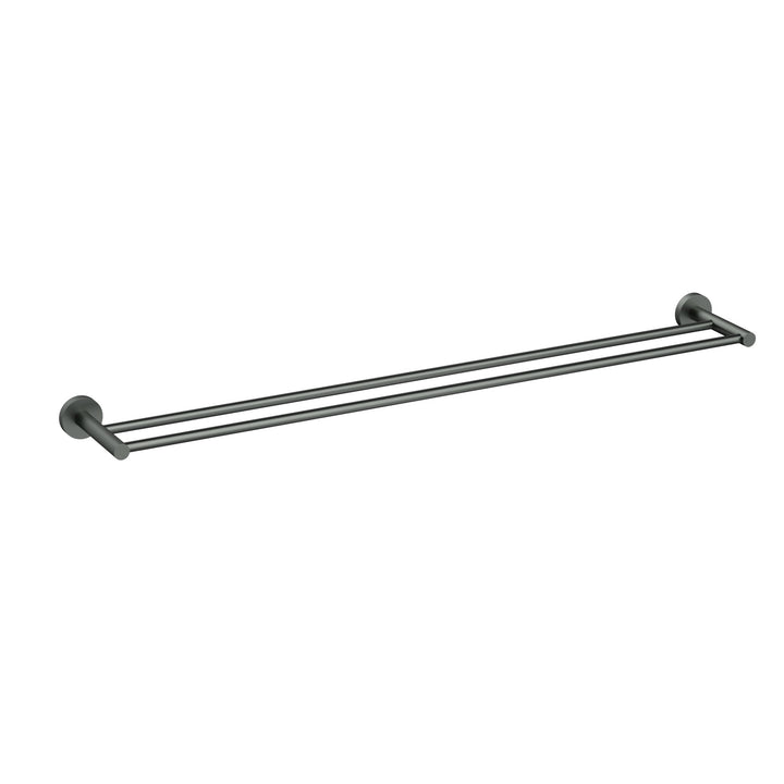 Aria Double Towel Rail 900mm Brushed Gun Metal