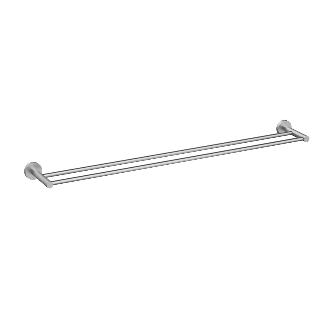 Aria Double Towel Rail 900mm Brushed Nickel