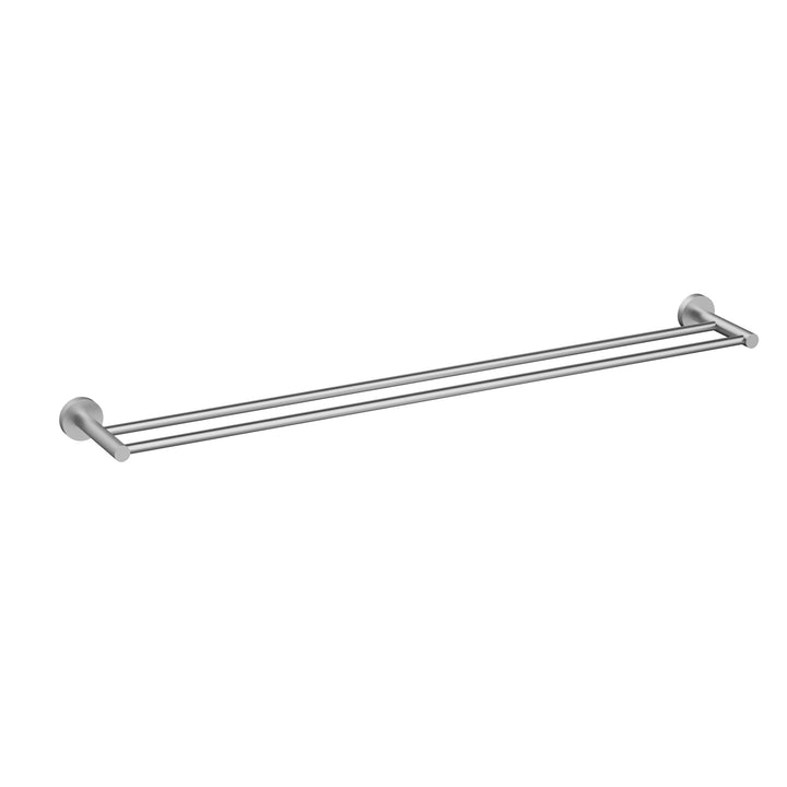 Aria Double Towel Rail 900mm Brushed Nickel