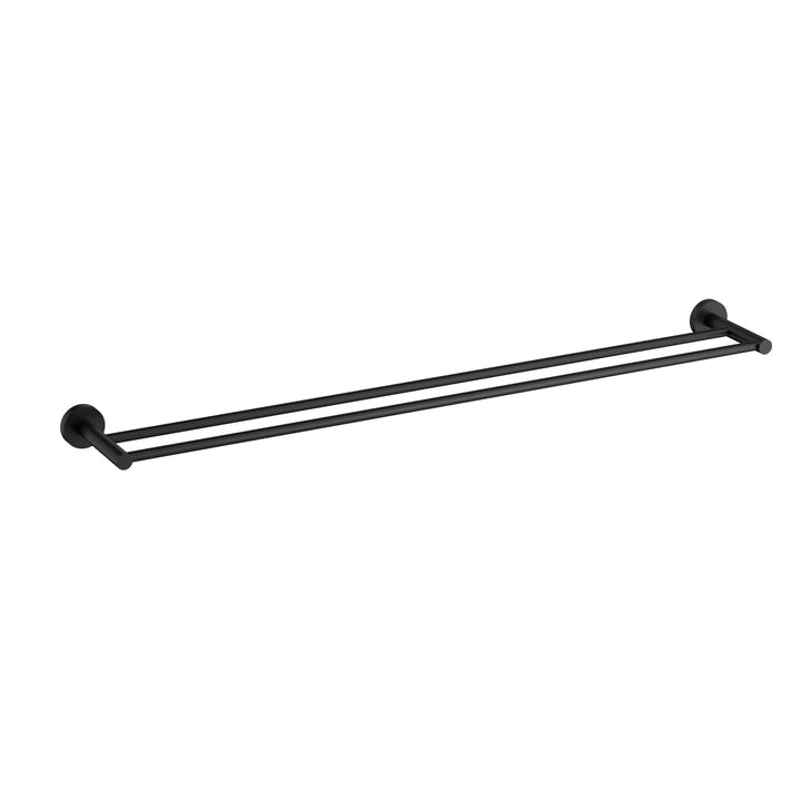 Aria Double Towel Rail 900mm Matt Black