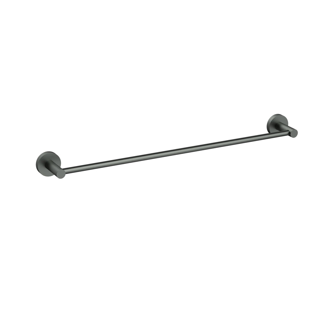 Aria Single Towel Rail 600mm Brushed Gun Metal