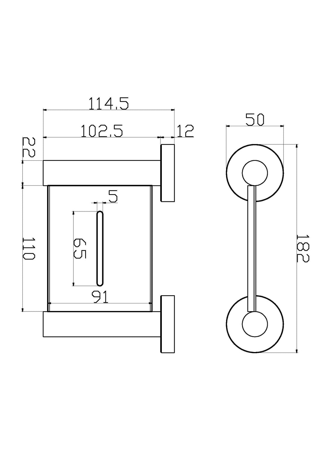 Aria Soap Holder dimensions