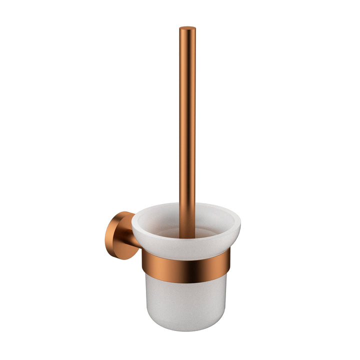 Aria Toilet Brush Holder Brushed Copper