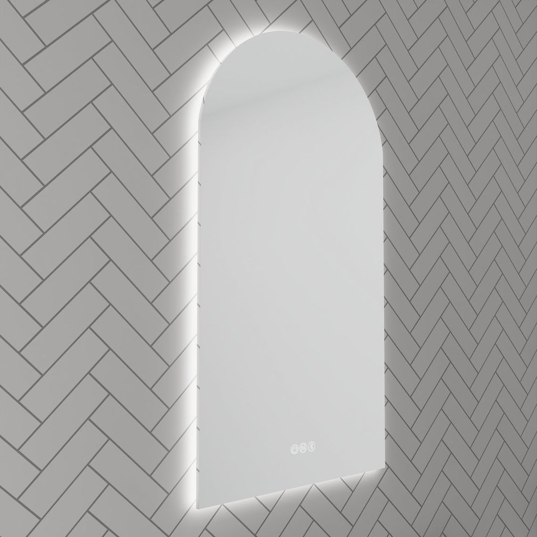 Lumixe Aura Arch Frameless LED Mirror, natural white 4500K