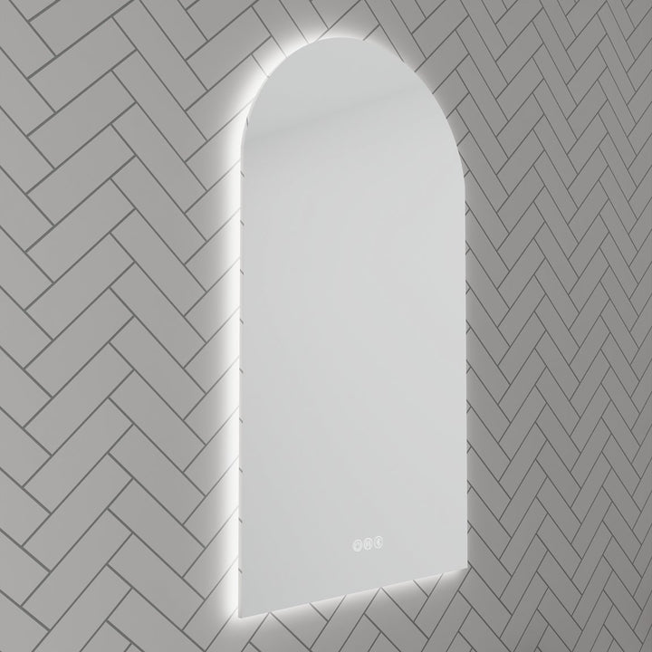 Lumixe Aura Arch Frameless LED Mirror, natural white 4500K