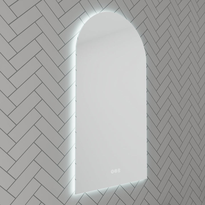 Lumixe Aura Arch Frameless LED Mirror, cool white 6000K