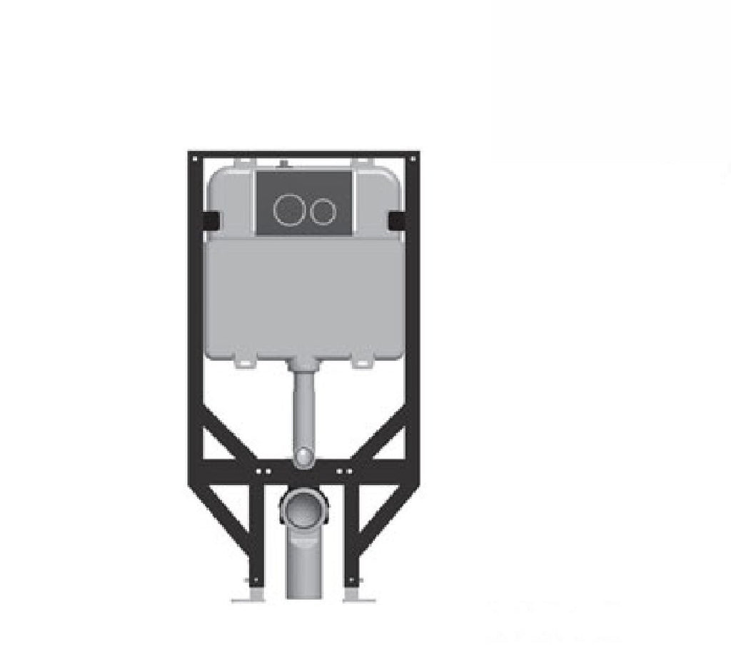 Impressions R&T in-wall cistern with steel frame for wall-hung pan