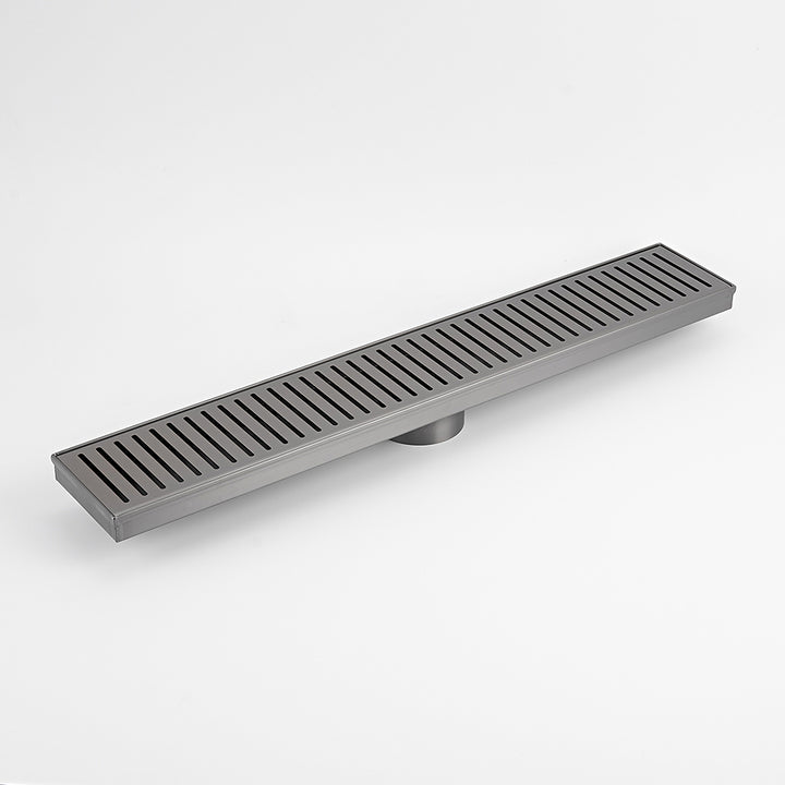 Radiant Linear Slotted Floor Grate Gun Metal Grey
