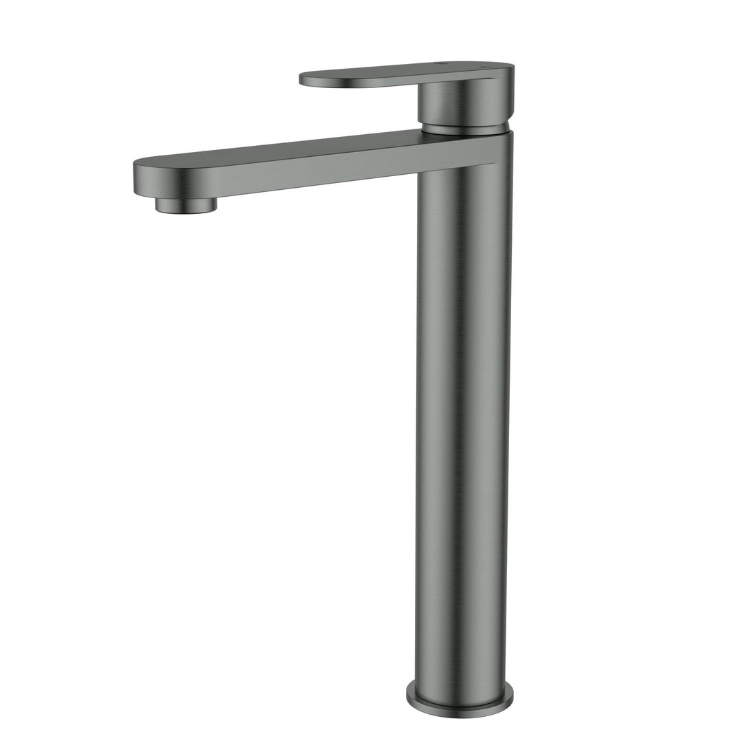 Luca Tall Basin Mixer Brushed Gun Metal