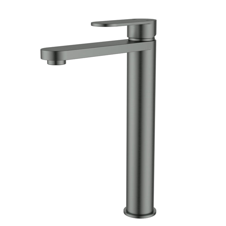 Luca Tall Basin Mixer Brushed Gun Metal