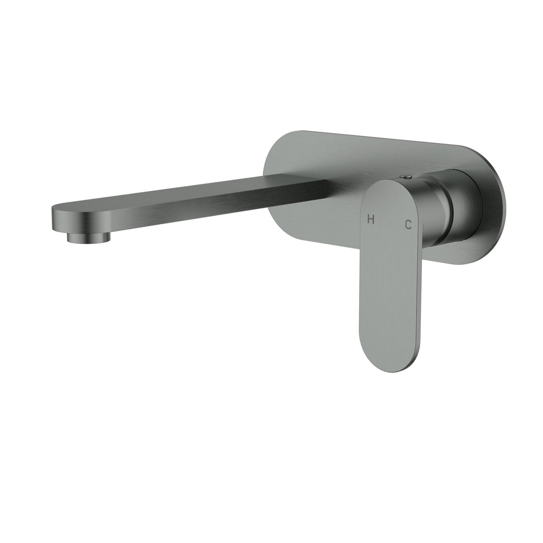 Luca Wall Basin Mixer Brushed Gun Metal