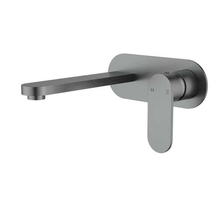 Luca Wall Basin Mixer Brushed Gun Metal