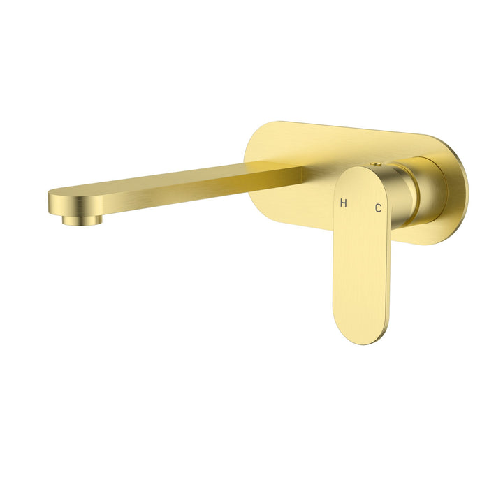 Luca Wall Basin Mixer Light Gold