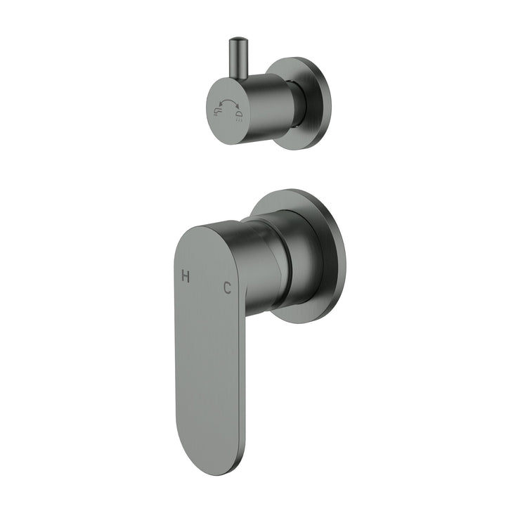 Luca Wall Diverter Mixer Brushed Gun Metal