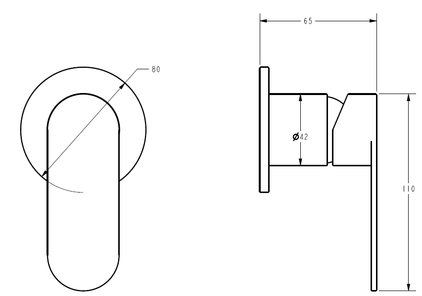 Luca Wall Mixer dimensions