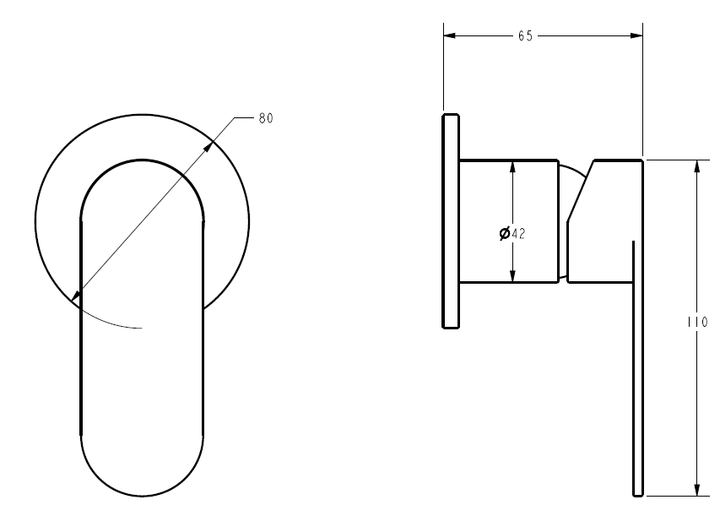 Luca Wall Mixer dimensions