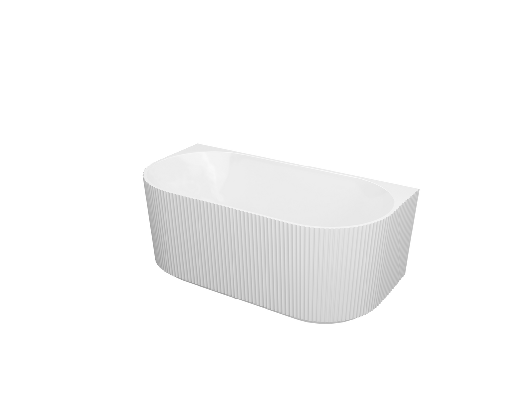 Henley Back to Wall Fluted Bath